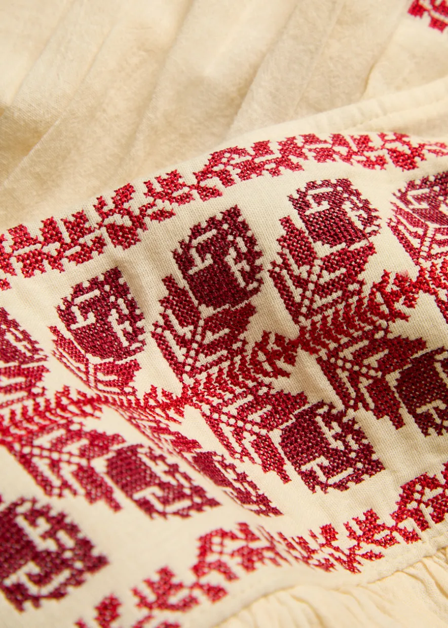 Picadilia embroidered cotton mini skirt