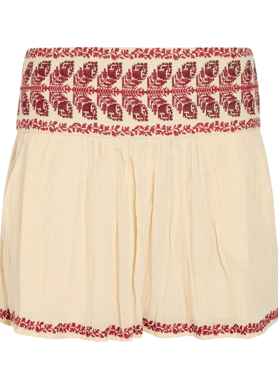 Picadilia embroidered cotton mini skirt