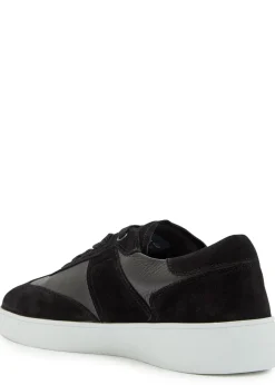 Pierre panelled grained leather sneakers