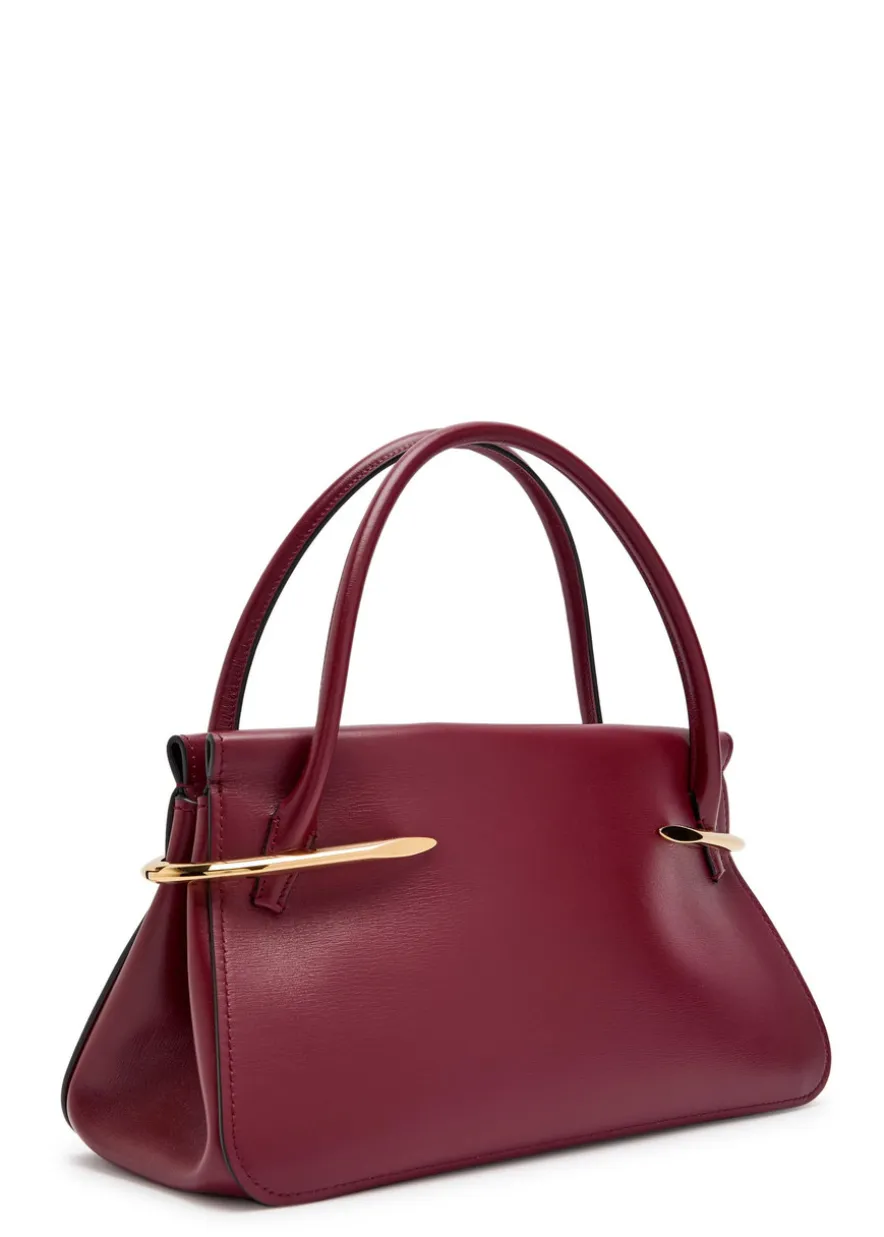 Pinch medium leather top handle bag