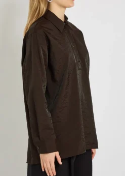 Pinole nylon and wool-blend shirt