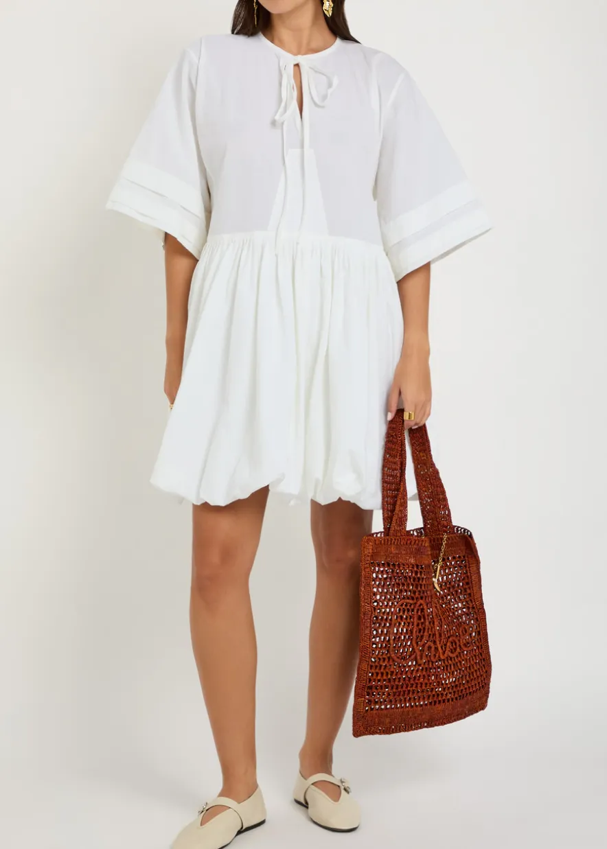Pino textured cotton mini dress