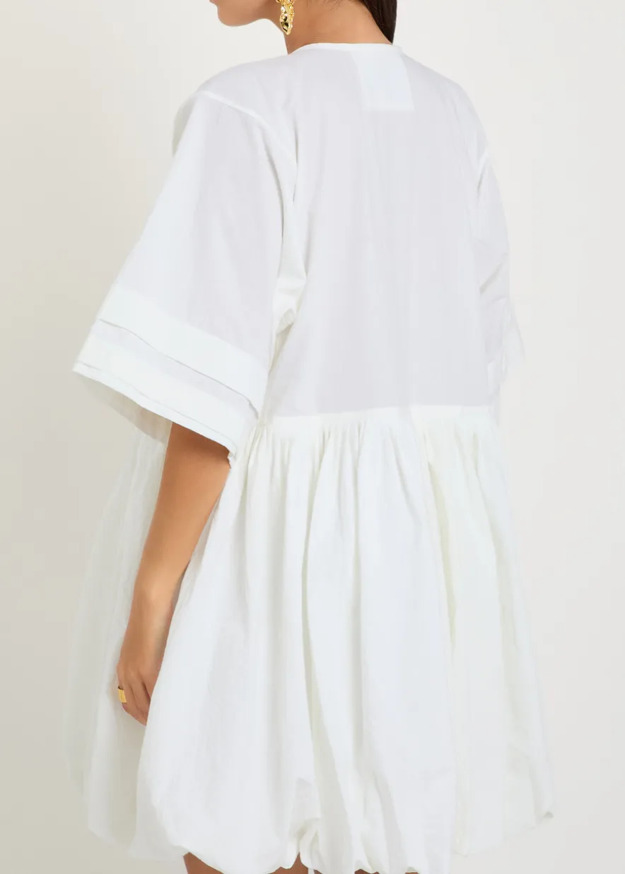 Pino textured cotton mini dress