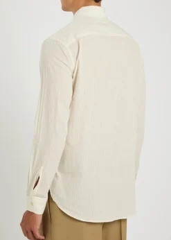 Pinstriped cotton shirt