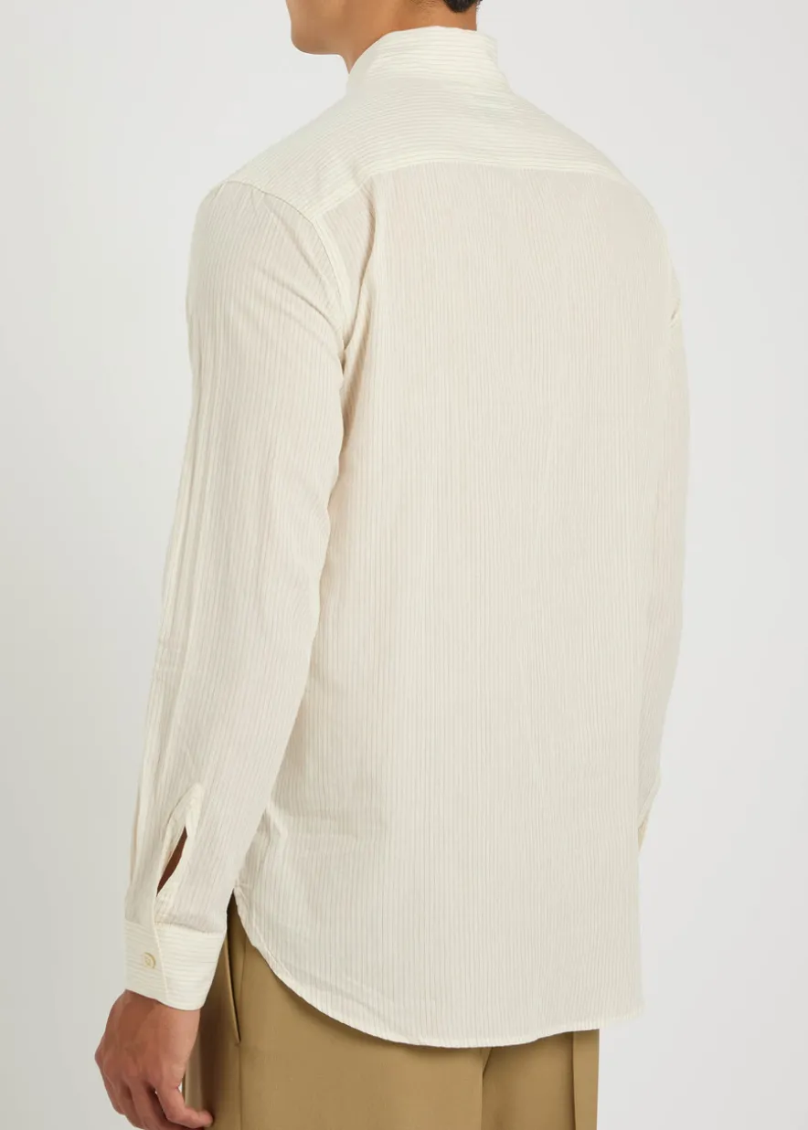 Pinstriped cotton shirt