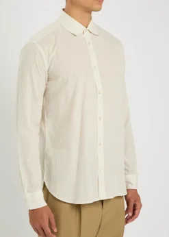 Pinstriped cotton shirt
