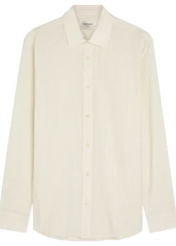 Pinstriped cotton shirt