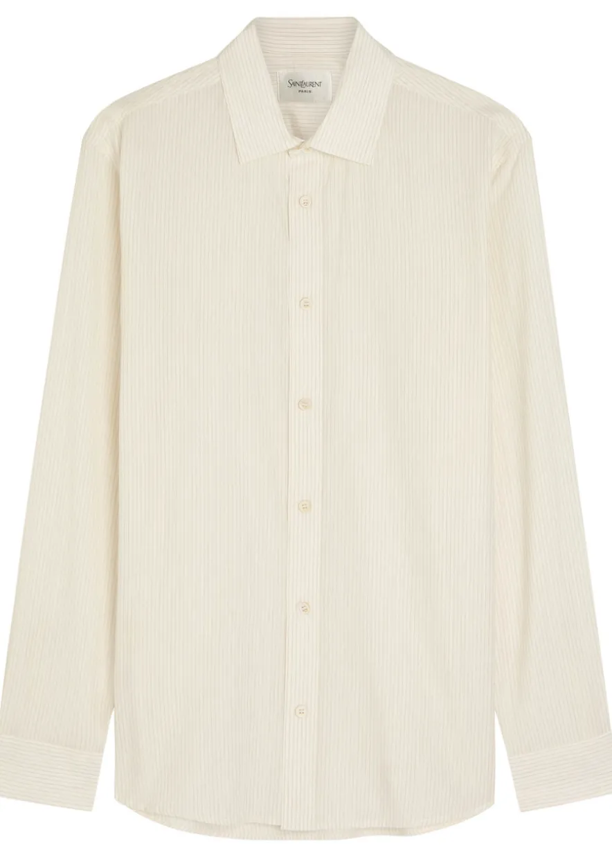 Pinstriped cotton shirt
