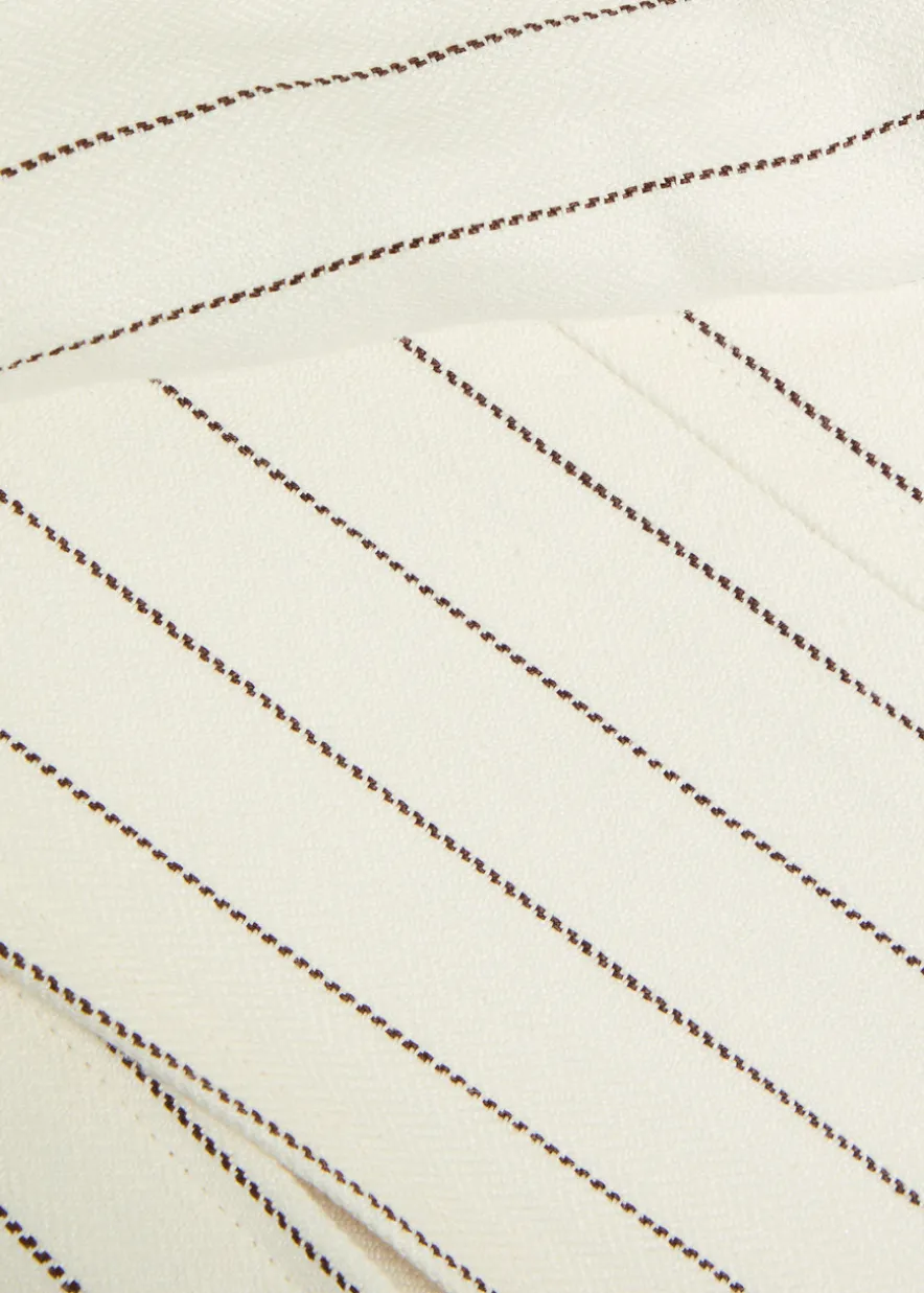 Pinstriped hemp blazer