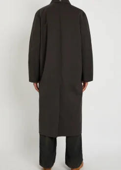 Pinstriped woven coat