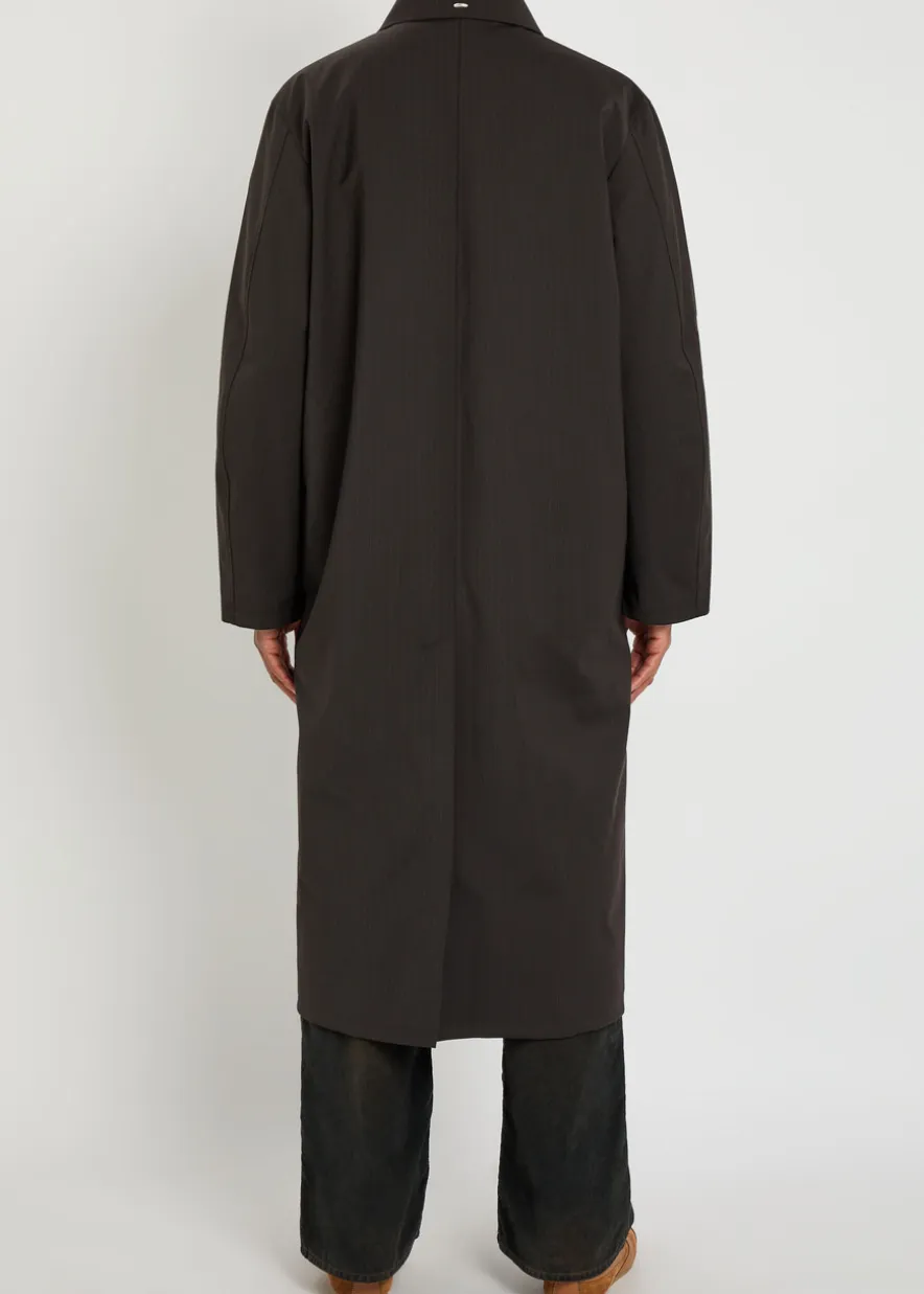 Pinstriped woven coat