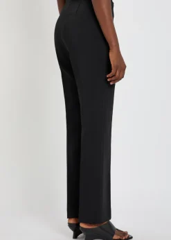 Pintuck cigarette-leg woven trousers