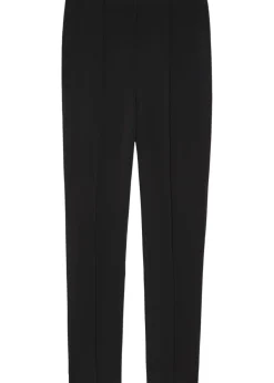 Pintuck cigarette-leg woven trousers