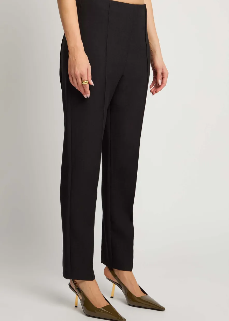 Pintuck crepe trousers