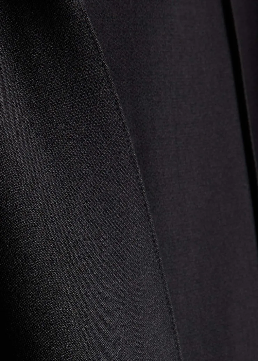 Pintuck crepe trousers