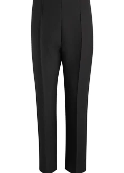 Pintuck crepe trousers