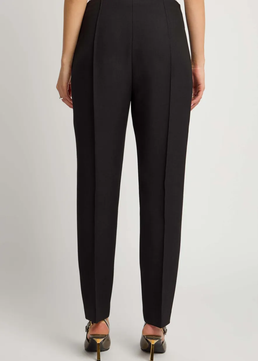 Pintuck crepe trousers