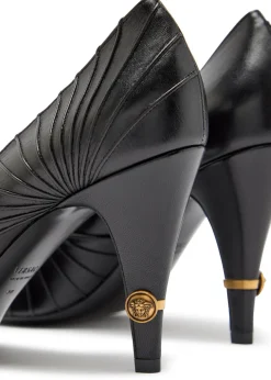 90 pintuck leather pumps