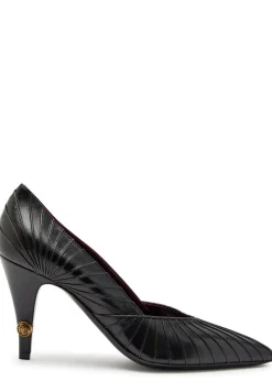 90 pintuck leather pumps