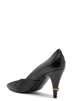 90 pintuck leather pumps