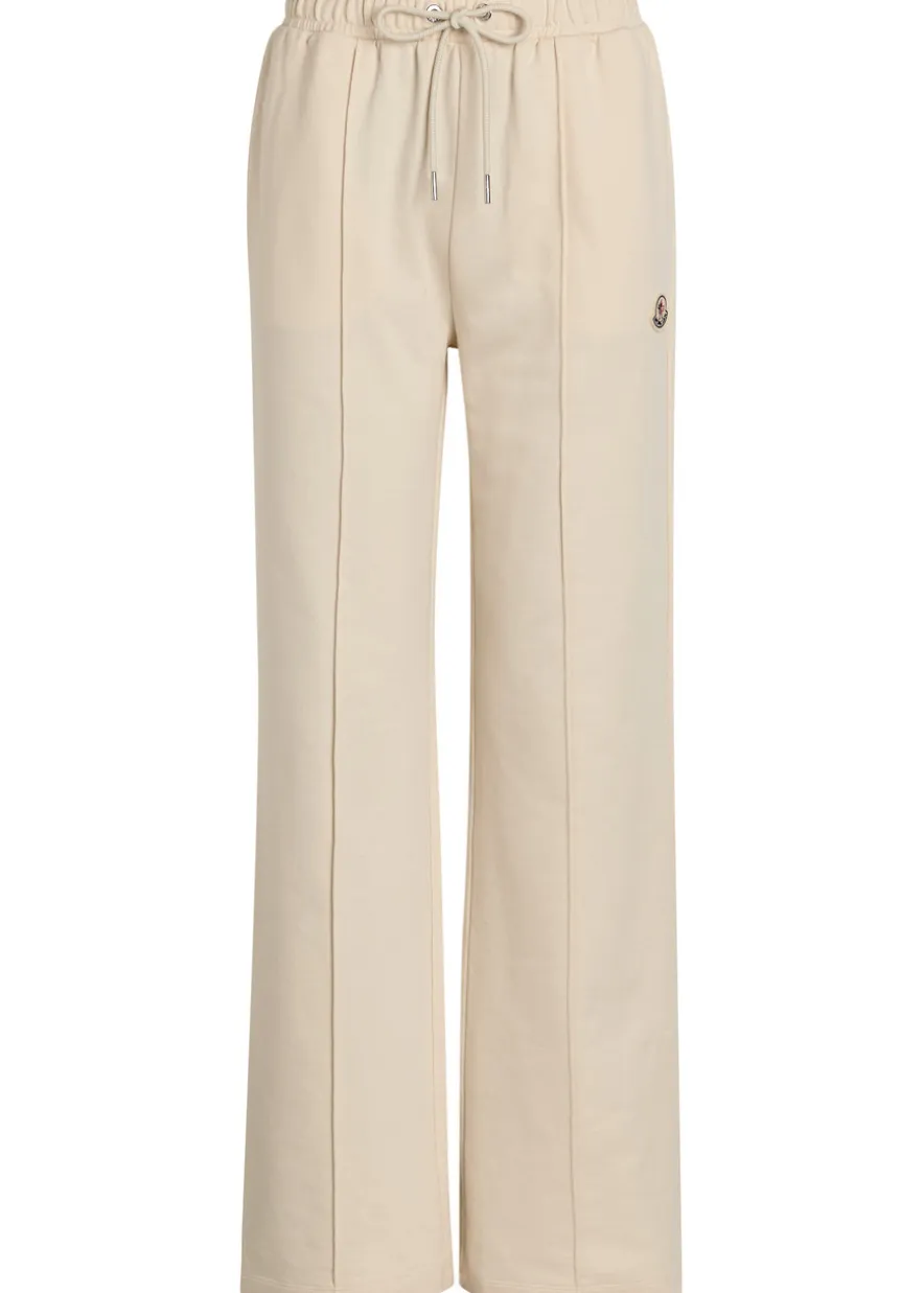 Pintuck straight-leg cotton sweatpants