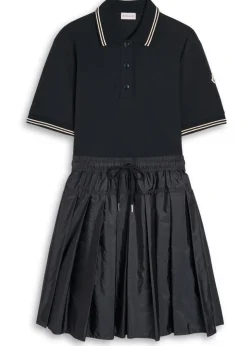 Piqué cotton and shell mini skirt