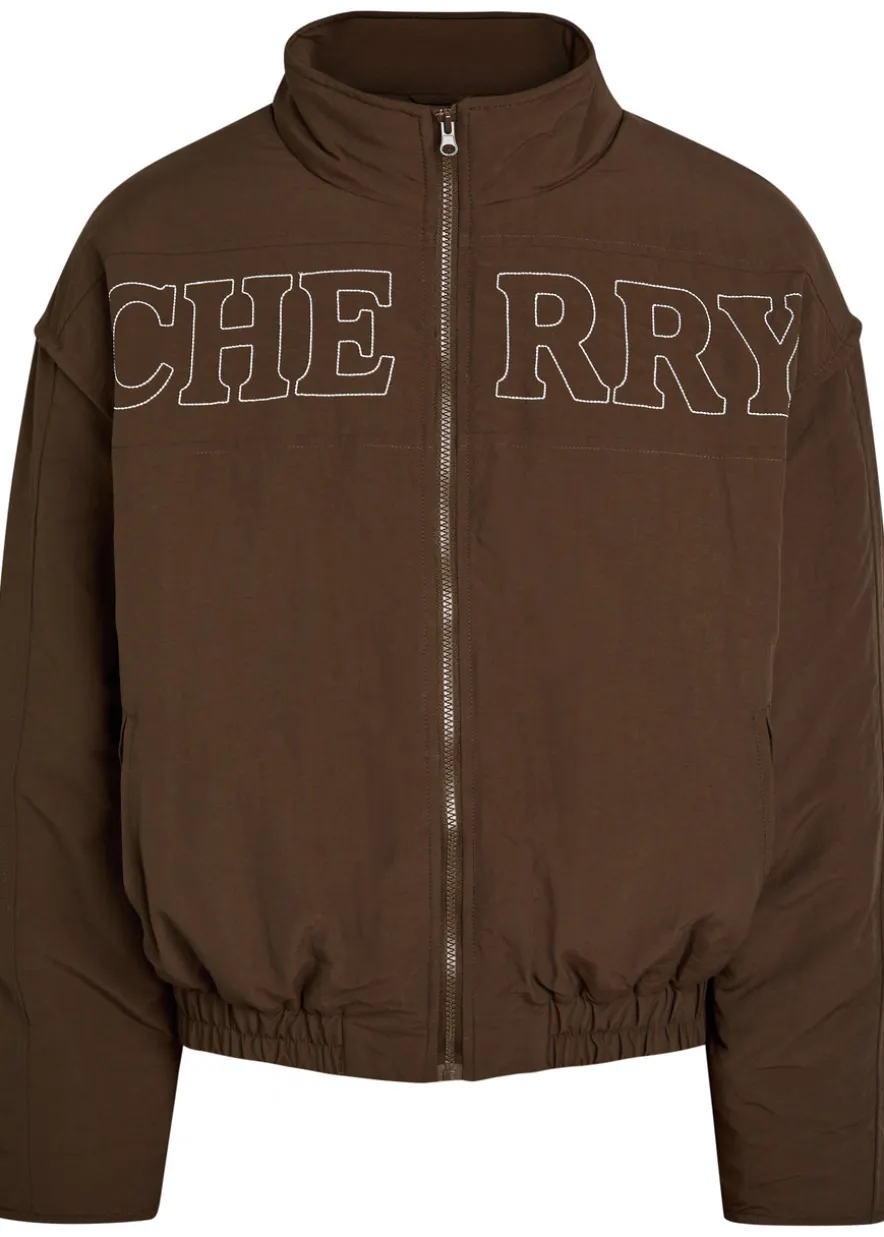 Pit Crew logo-embroidered padded nylon jacket