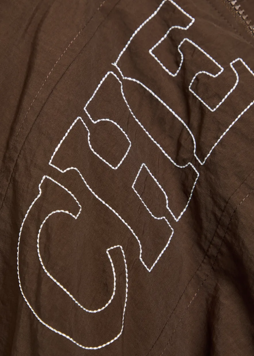 Pit Crew logo-embroidered padded nylon jacket