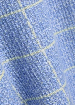 Plaid cashmere and linen-blend shorts