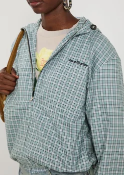 Plaid hooded cotton jacket