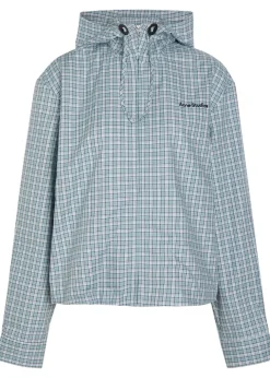 Plaid hooded cotton jacket