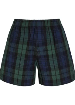 Plaid seersucker shorts