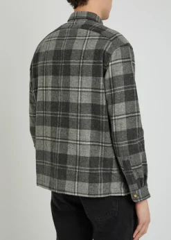Plaid wool overshirt