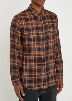 Plaid wool shirt