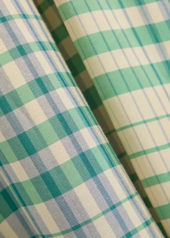 Plaid woven midi dress