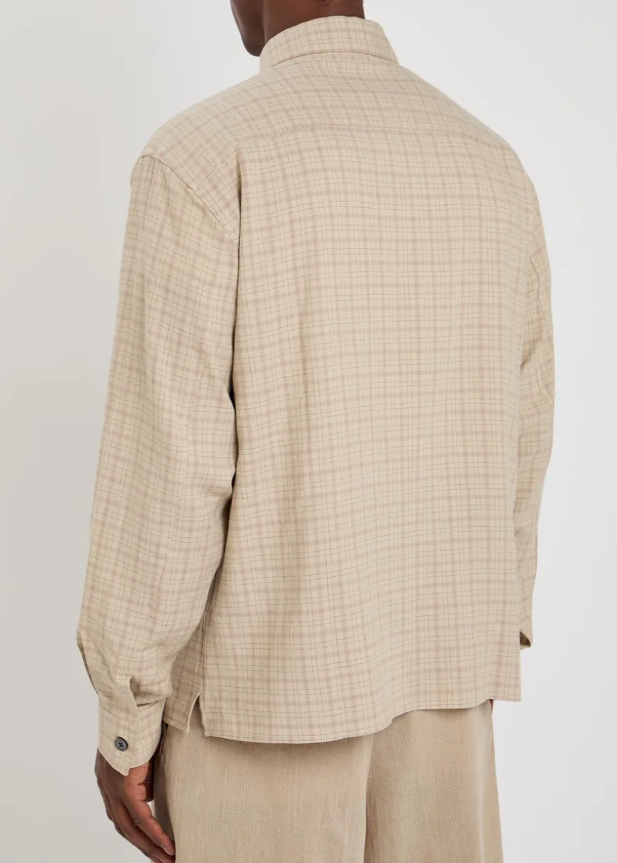 Plaid woven shirt