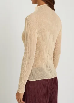 Pleated chiffon top