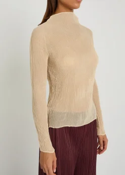 Pleated chiffon top
