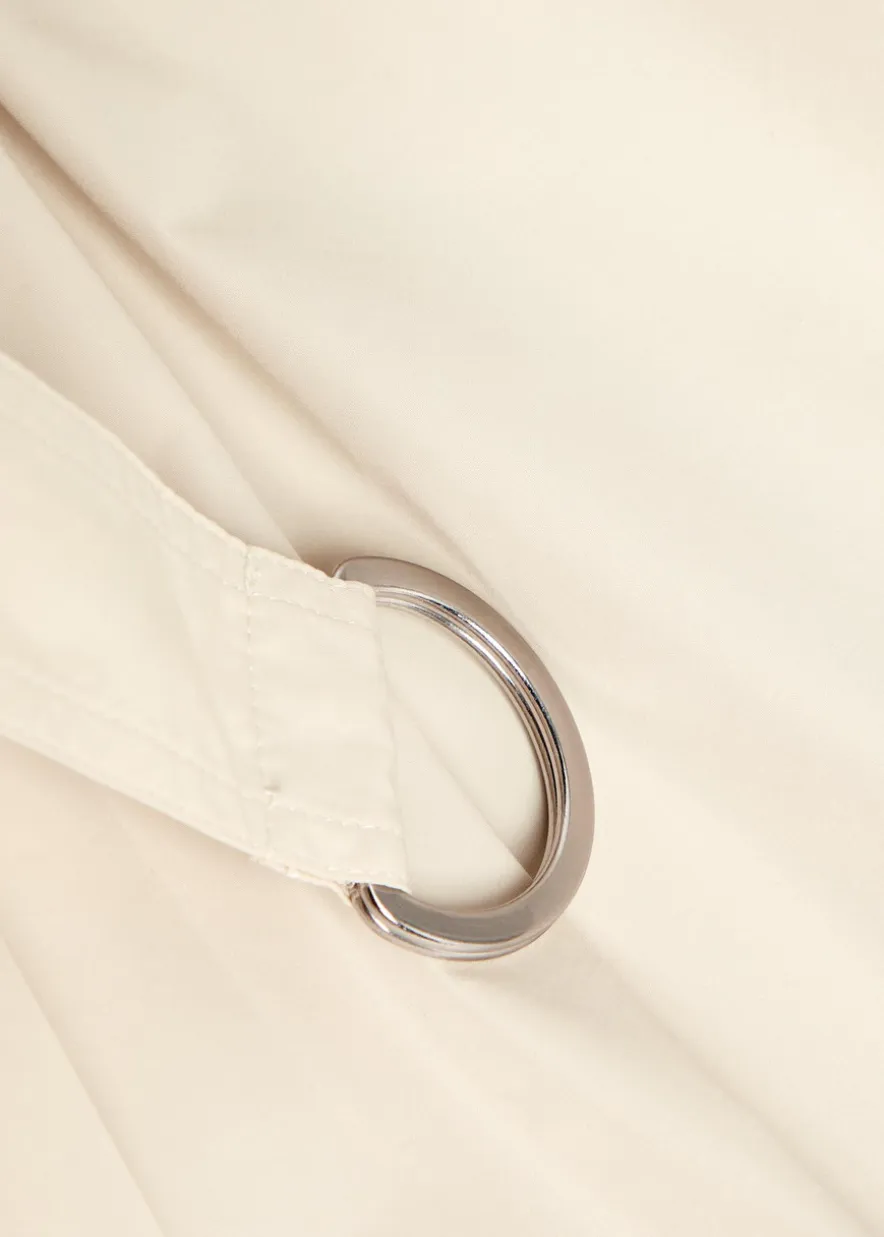 Pleated cotton-blend poplin midi dress