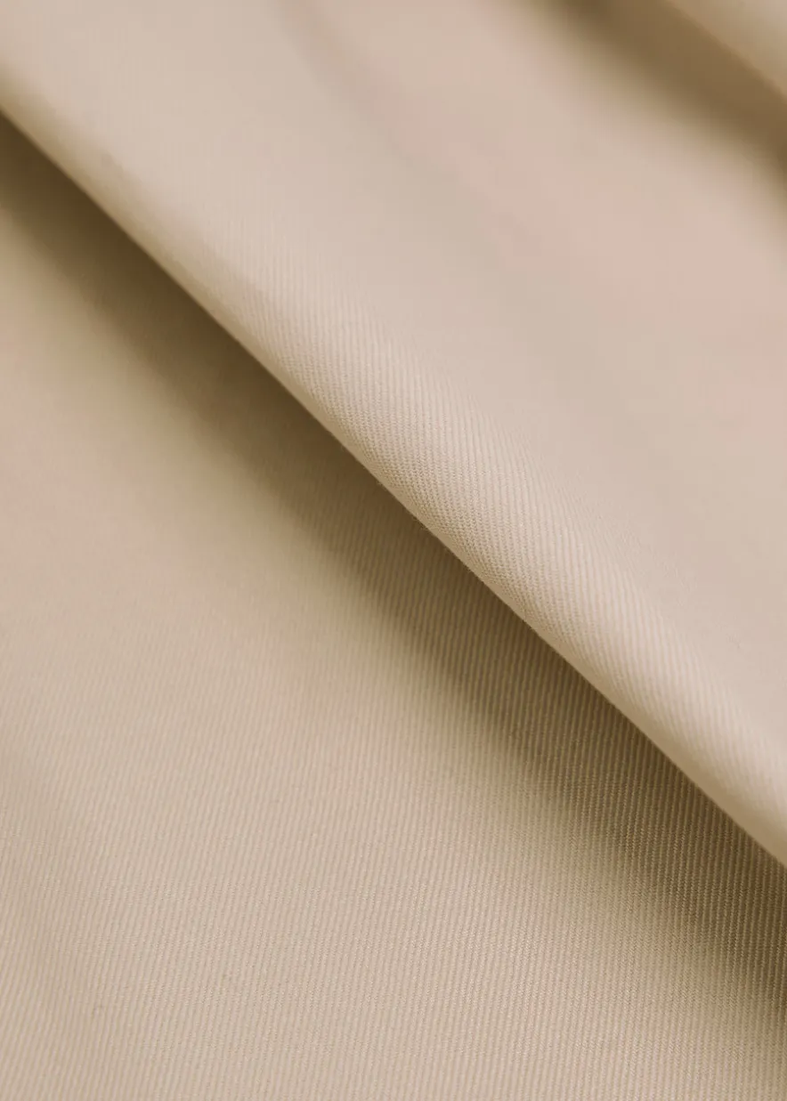 Pleated cotton-poplin trousers