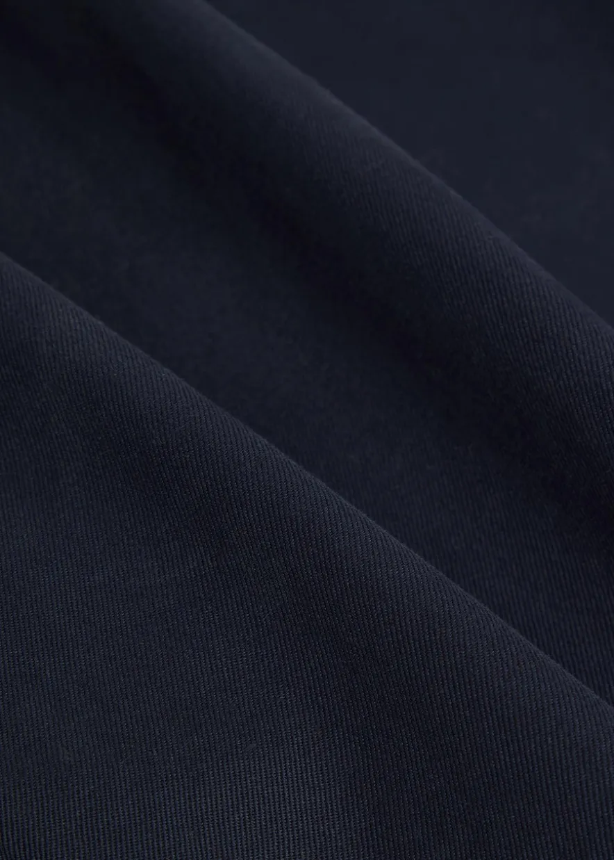 Pleated cotton-twill chinos