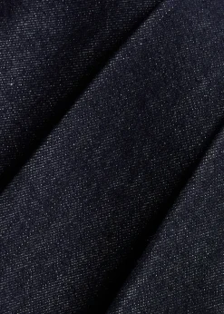 Pleated denim mini skirt