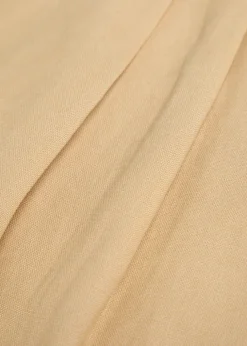 Pleated tapered-leg hemp trousers