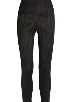 Pleated tapered-leg woven trousers