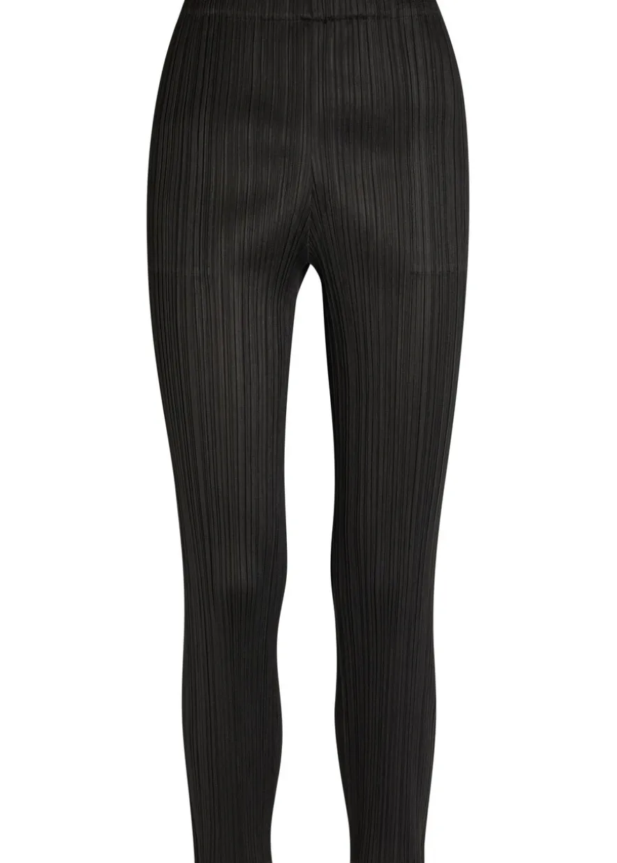 Pleated tapered-leg woven trousers
