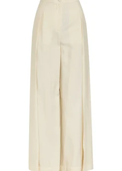 Pleated wide-leg trousers