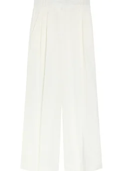 Pleated wide-leg trousers