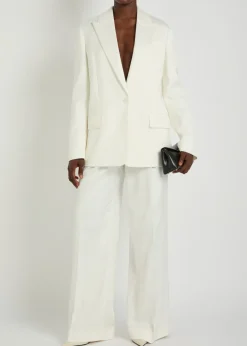 Pleated wide-leg trousers