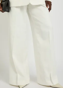 Pleated wide-leg trousers