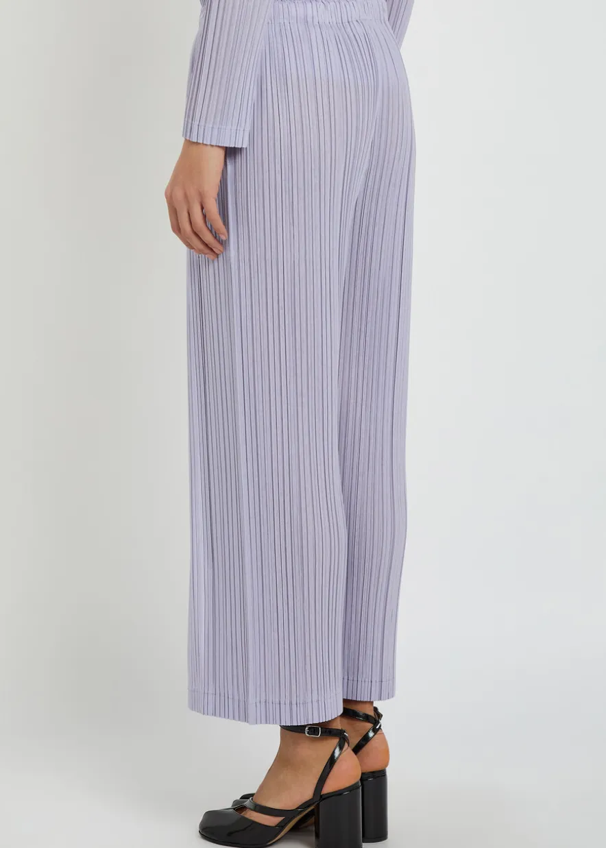 Pleated wide-leg woven trousers